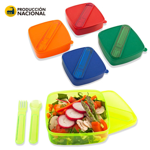 Porta Comida Sencillo con Cubiertos | VA-431
