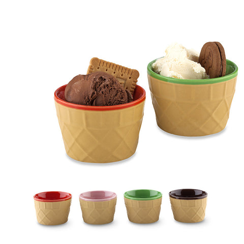 Set De Recipientes Para Helado En Ceramica | HO-225